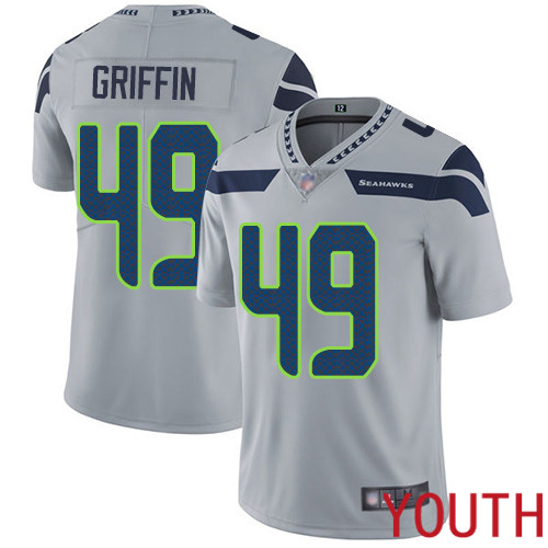 Seattle Seahawks Limited Grey Youth Shaquem Griffin Alternate Jersey NFL Football #49 Vapor Untouchable->youth nfl jersey->Youth Jersey